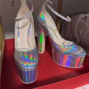 VALENTINO TAN-GO platform iridescent Mary Jane’s